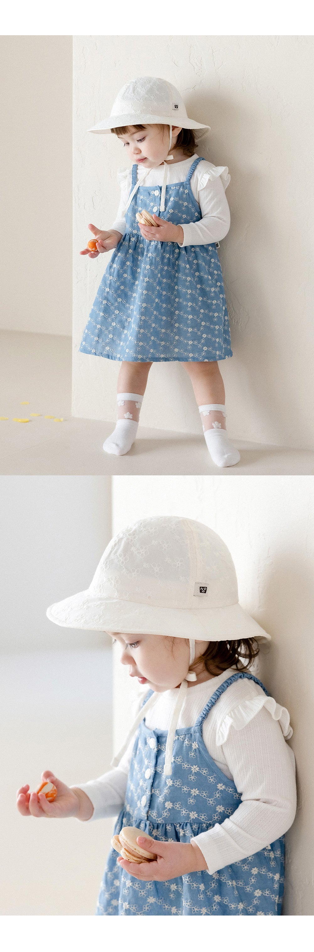 Rev eyelet baby sun hat