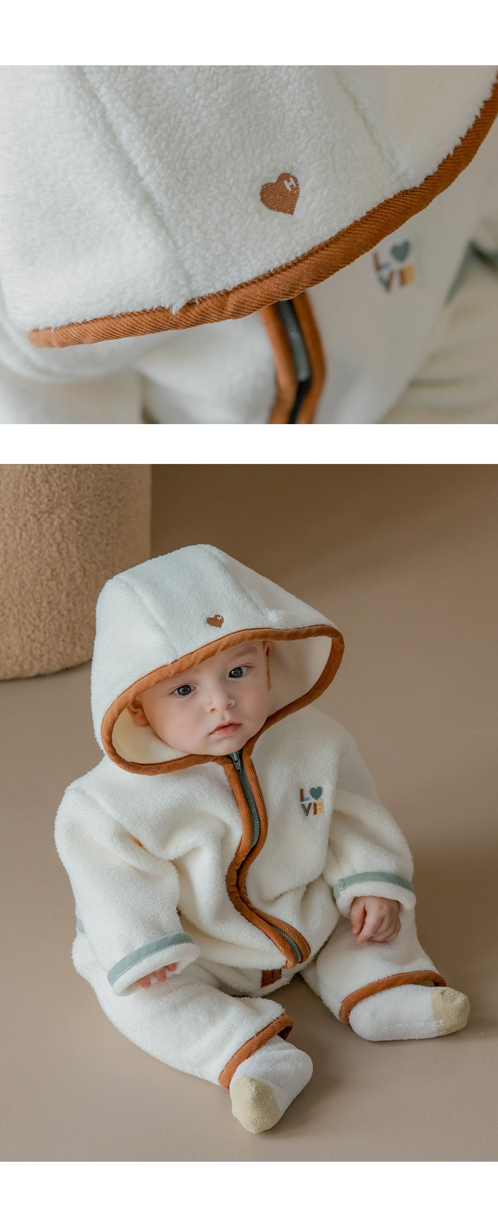 Roil Fleece Baby Coveralls