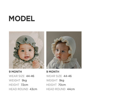 Rosen frill knit bonnet