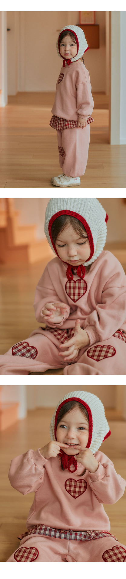 Rosy Heart Fleece Set