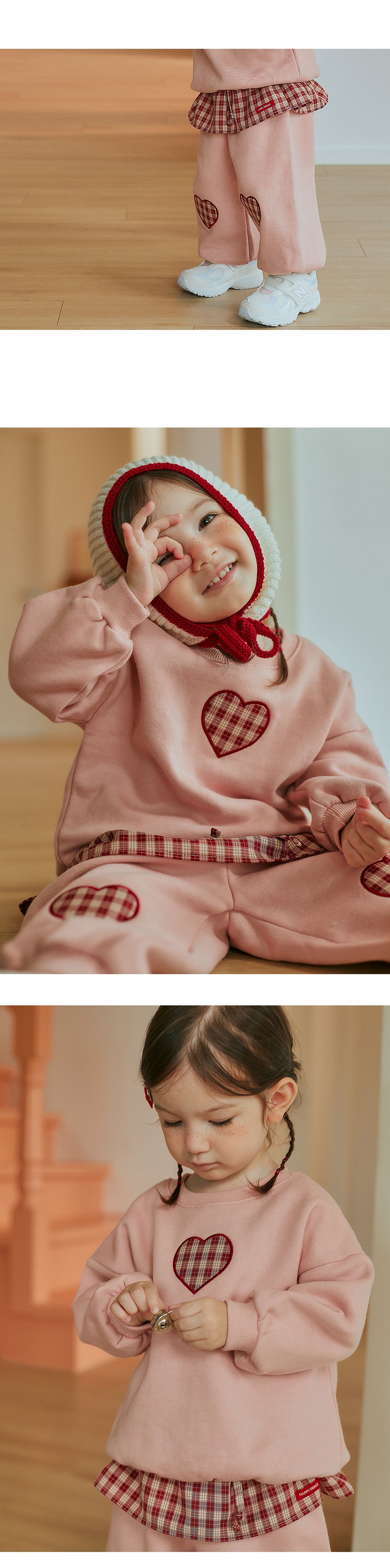 Rosy Heart Fleece Set