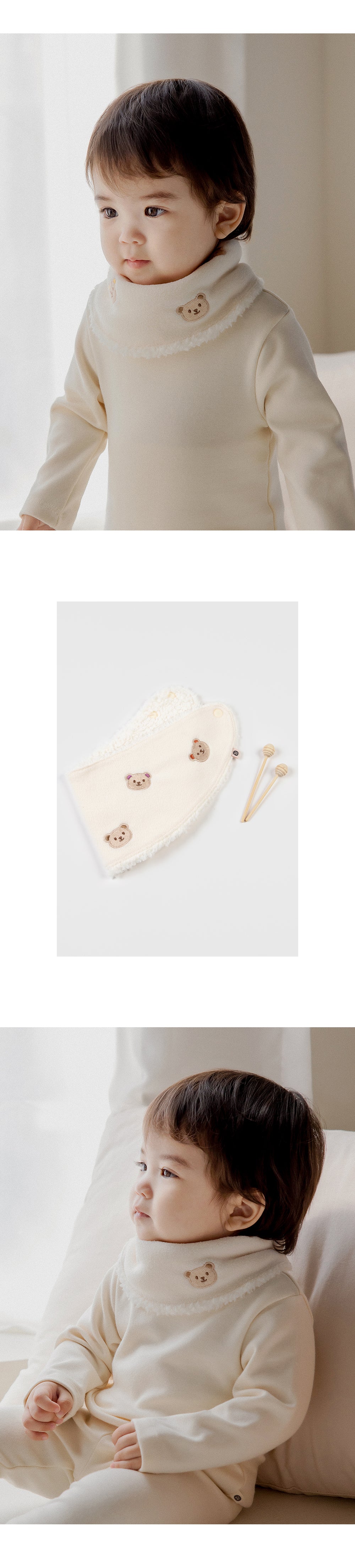 Ruth snow baby banana bib