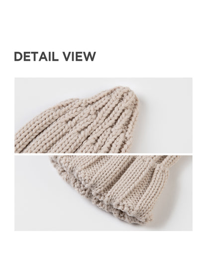 Sand knit baby beanie