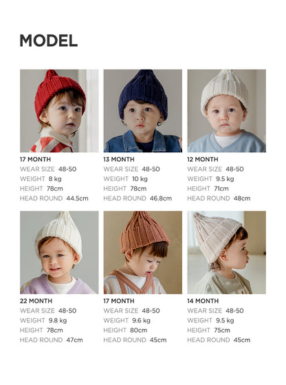 Sand knit baby beanie