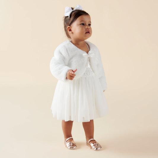 Sassy Baby Faux Fur Jacket - Ivory