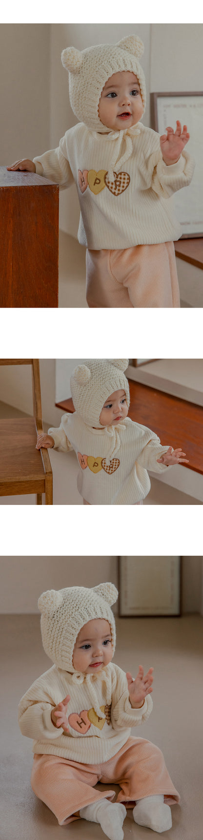 Vanilla double velour sweatshirt