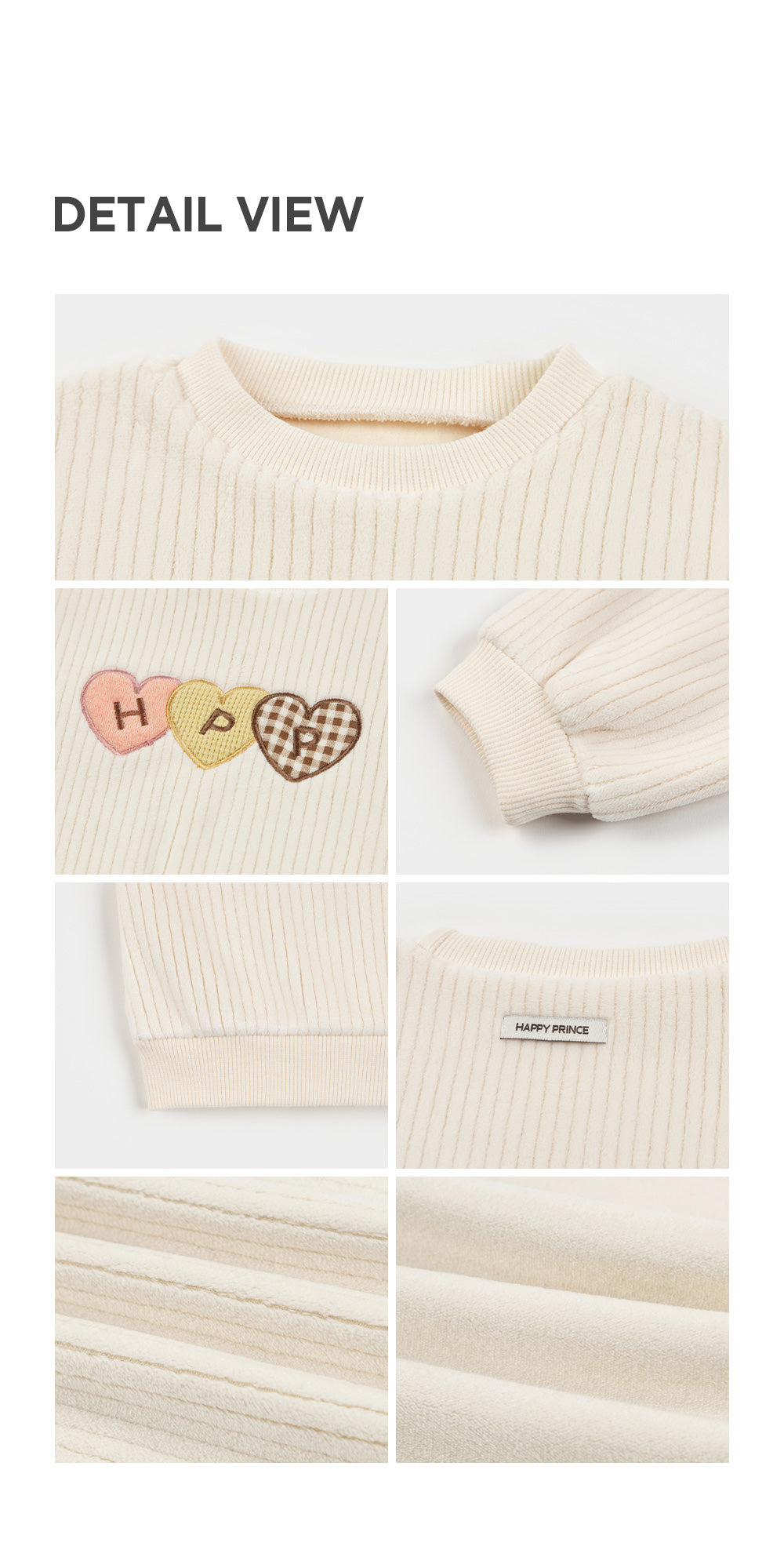 Vanilla double velour sweatshirt