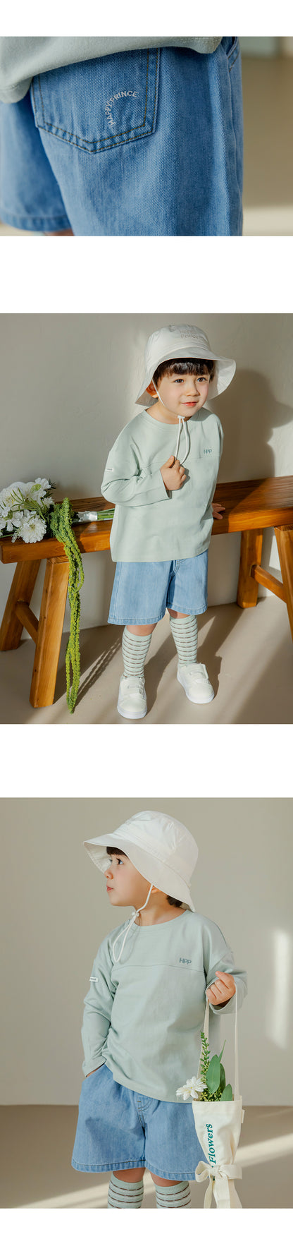 Vito wide denim shorts