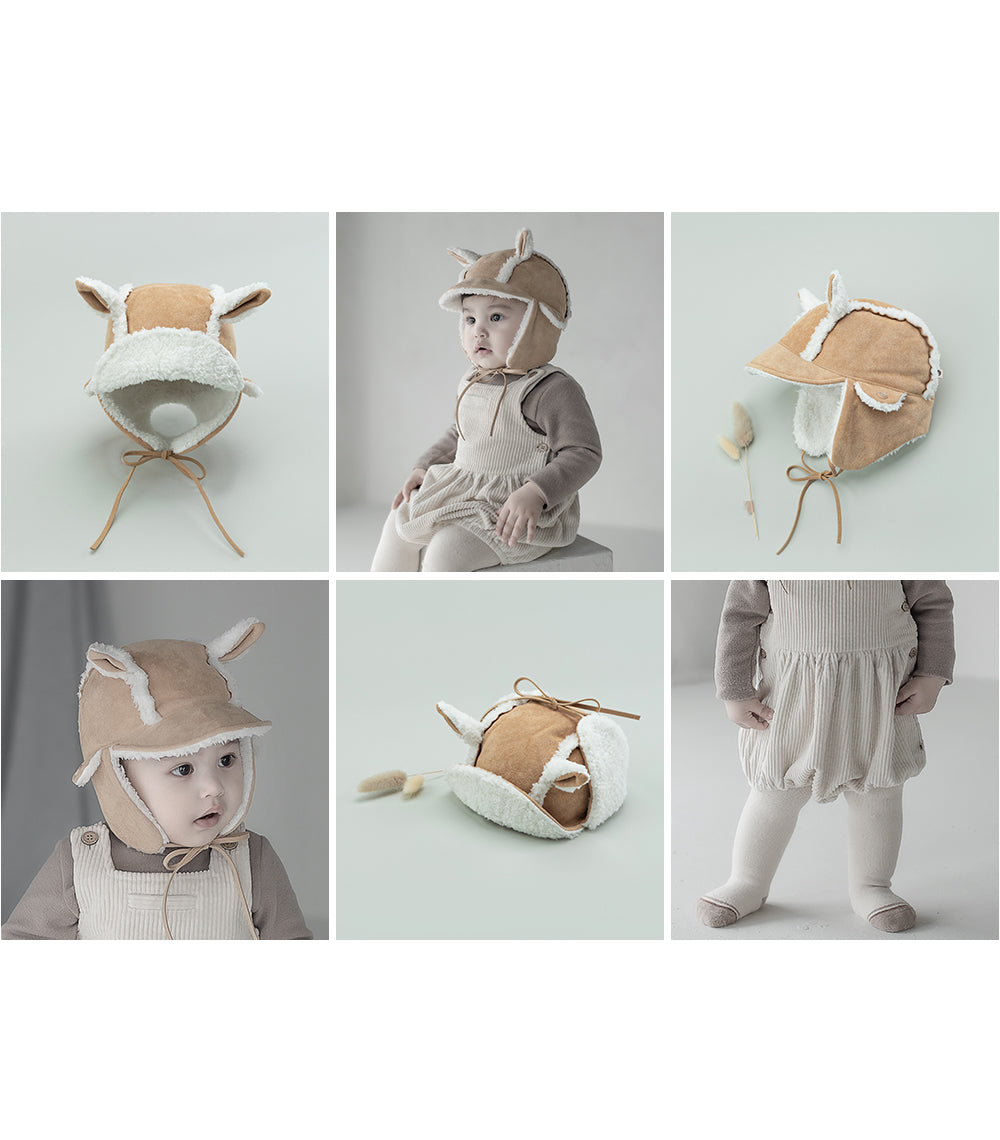 Watt bebe shearling winter baby cap