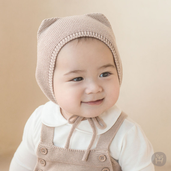 Kids Clara -  Mu-mu Knit Hat-Pink Beige