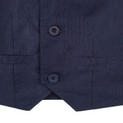 Toby Linen Vest - Navy