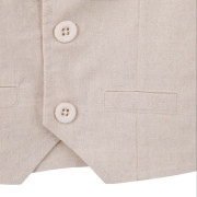 Toby Linen Vest - Sand